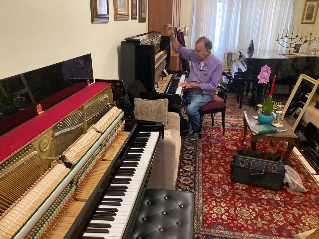 Restauração de piano de cauda